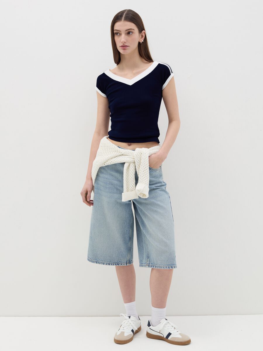 T-shirt with side bands_1