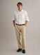 Beige pure linen chino trousers, regular fit_0