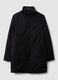 Blue padded regular-fit coat with high neck_0