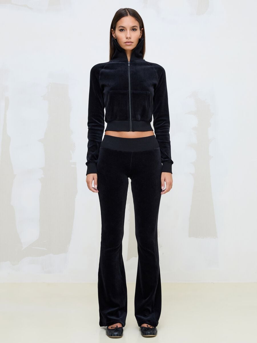 Flare Pants Velour Black_4