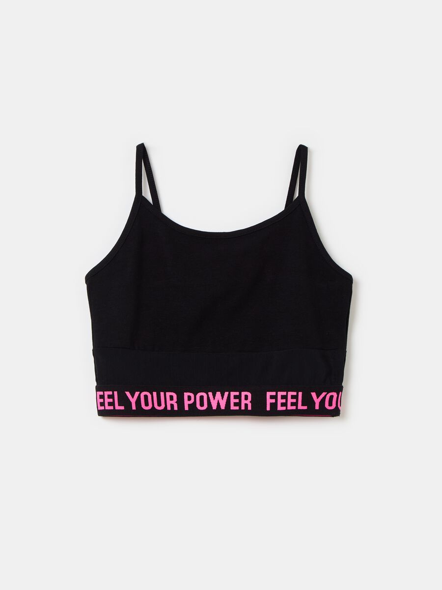 Tank top con stampa lettering_0