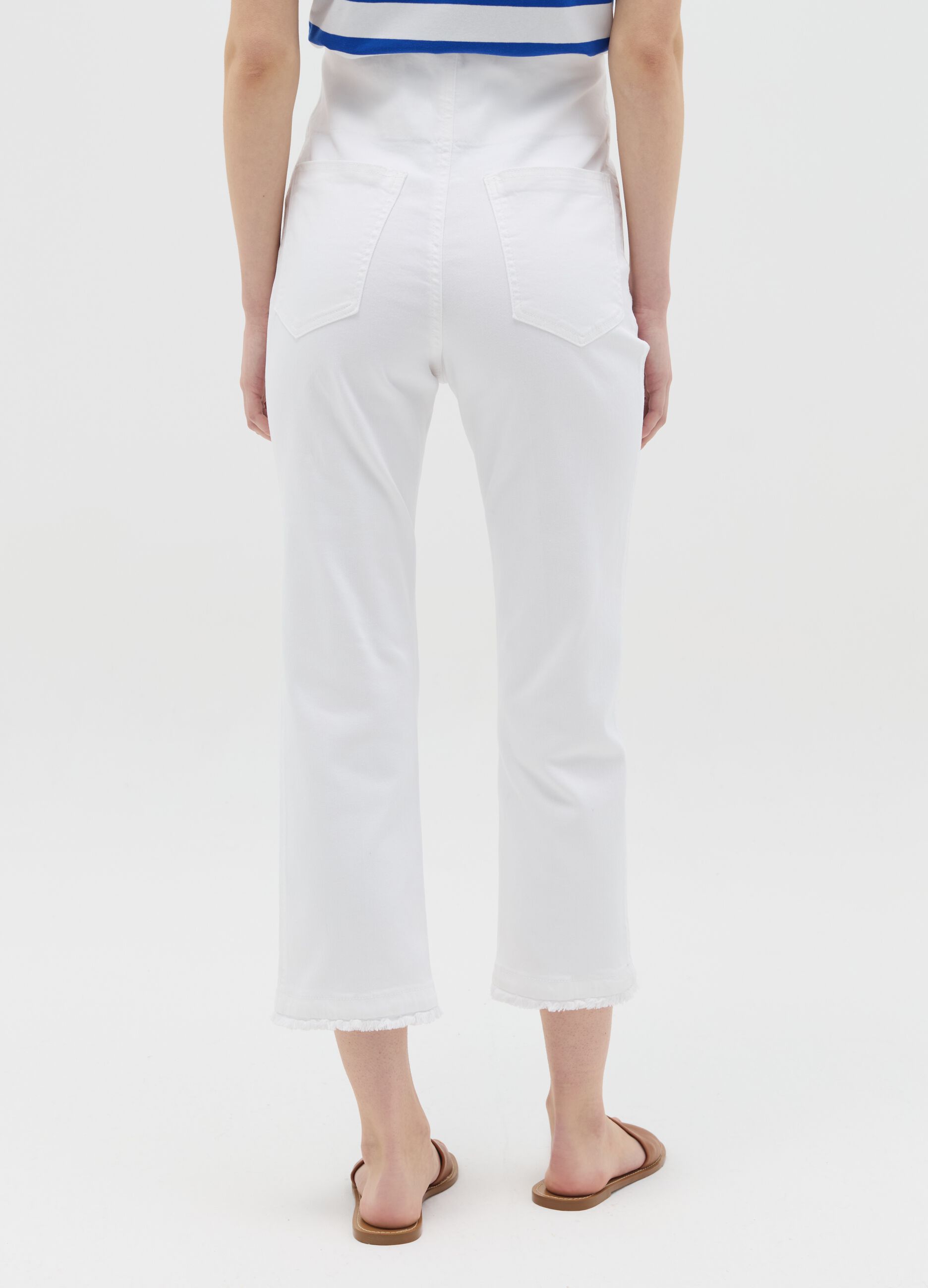 Treggings cropped premaman in denim