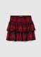 Check tiered miniskirt_4