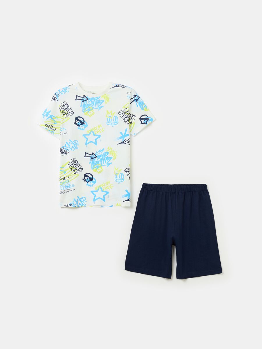 Organic cotton pyjamas with print_0