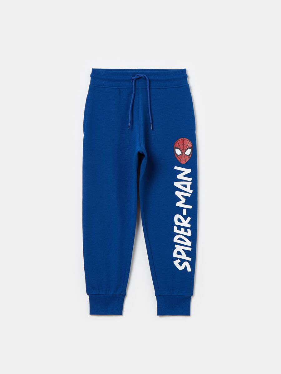 Joggers con coulisse e stampa Spider-Man_0