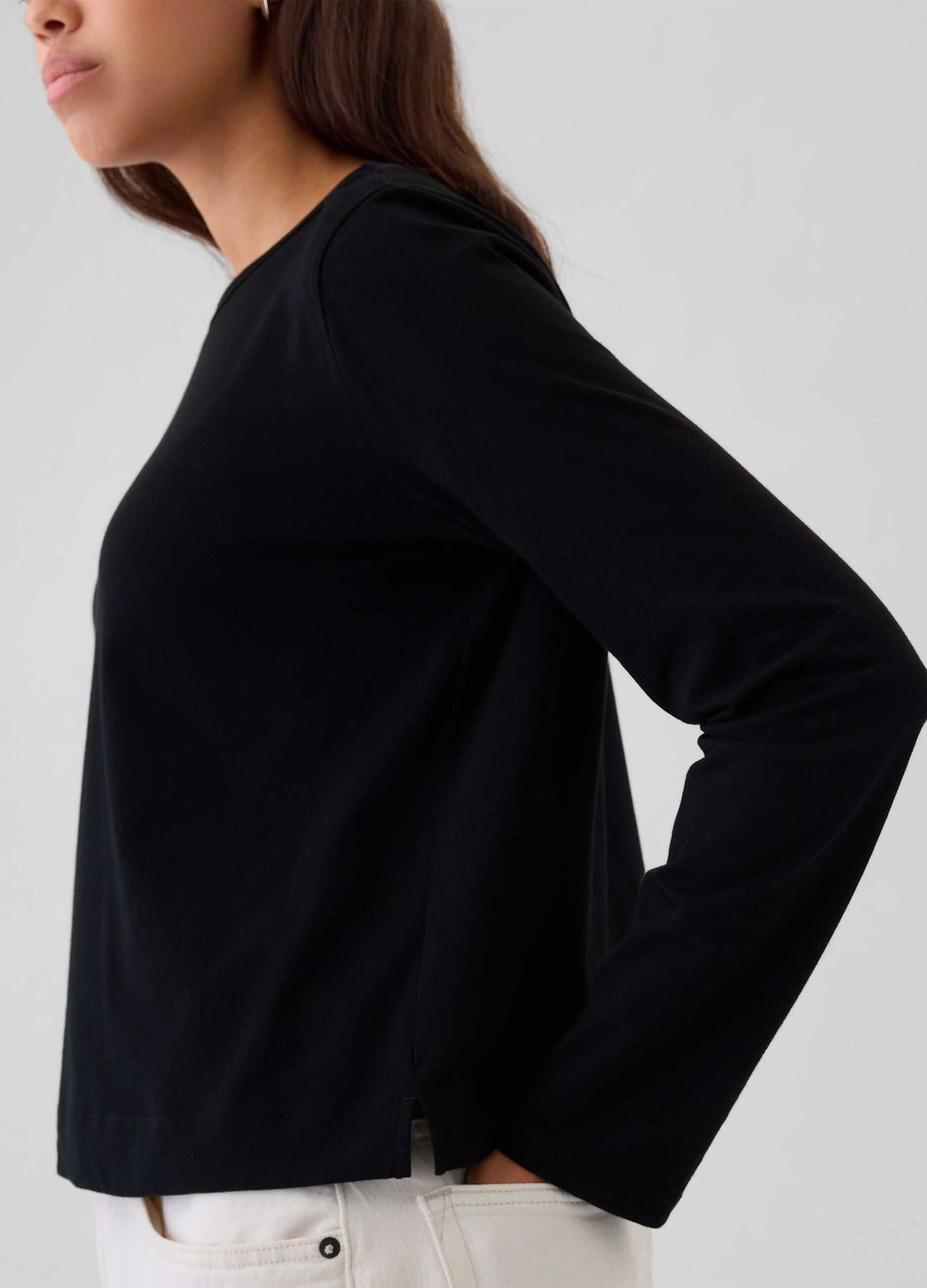 Long-sleeved T-shirt in cotton