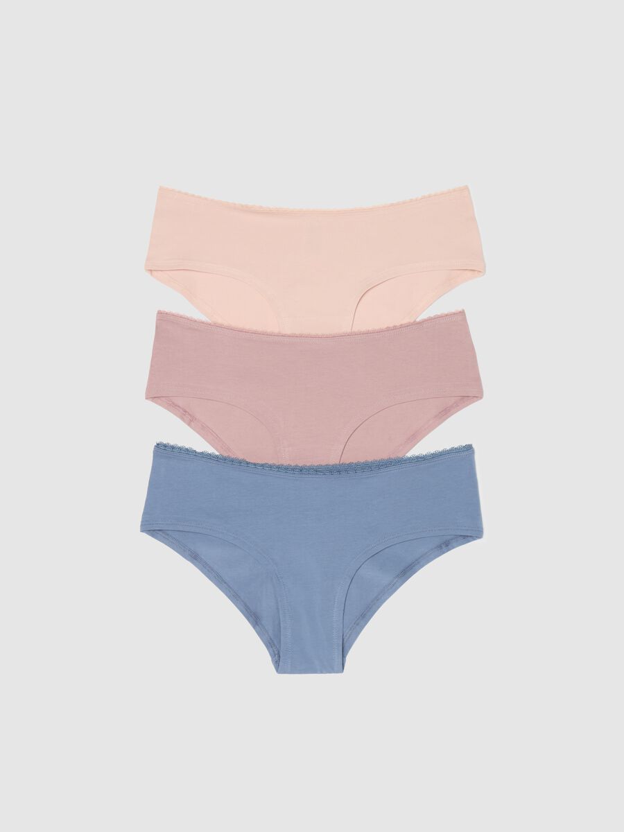 Three-pack French knickers with lace_4