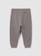 Children's jogger in pure grey cotton_1