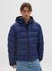 Regular Blue Padded Jacket with Zip_1