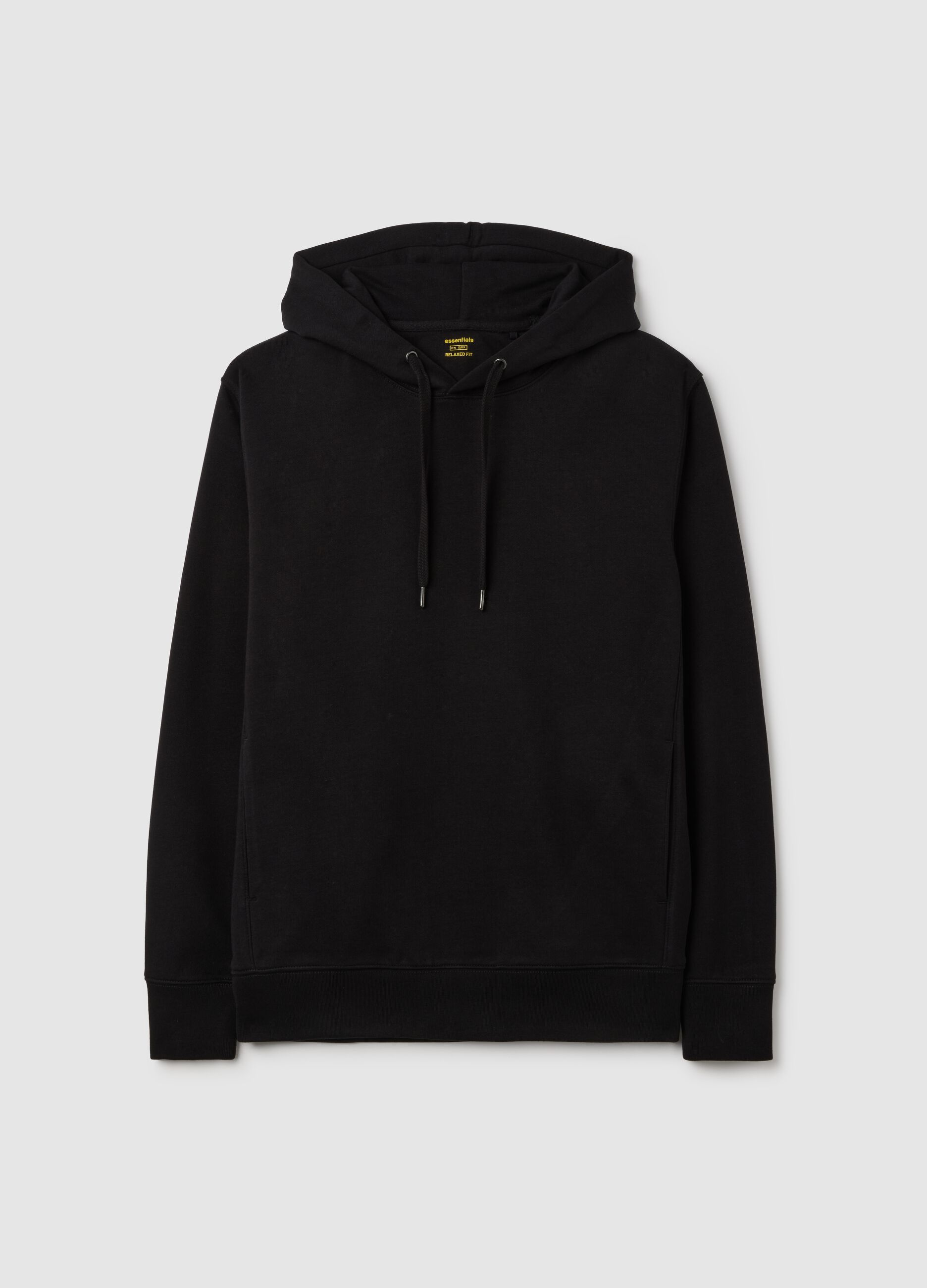 Black pure cotton sweatshirt regular fit
