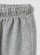 Grey pure cotton trousers with elasticated waist and rhinestones for girls_2