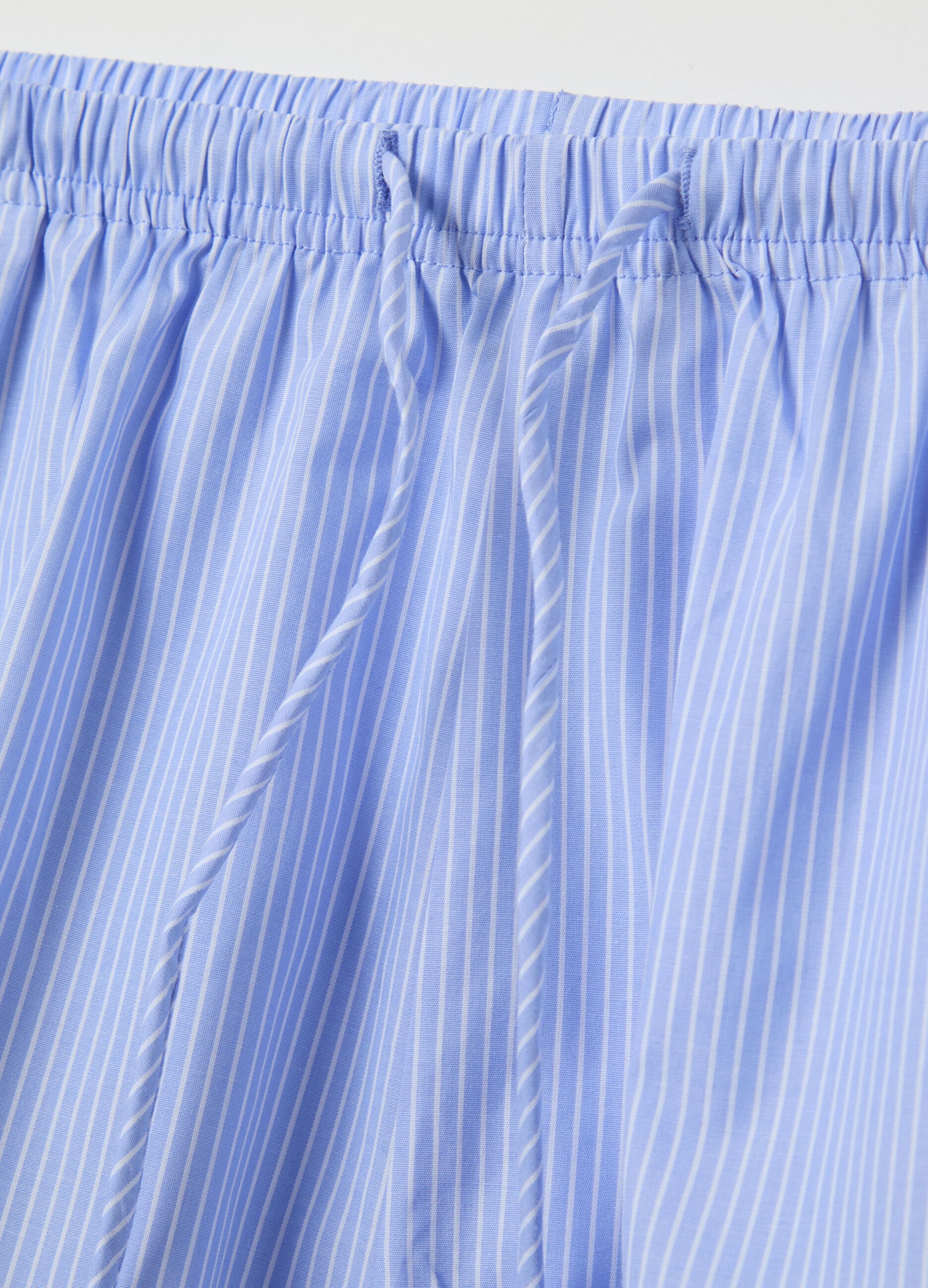 Blue check shorts in cotton