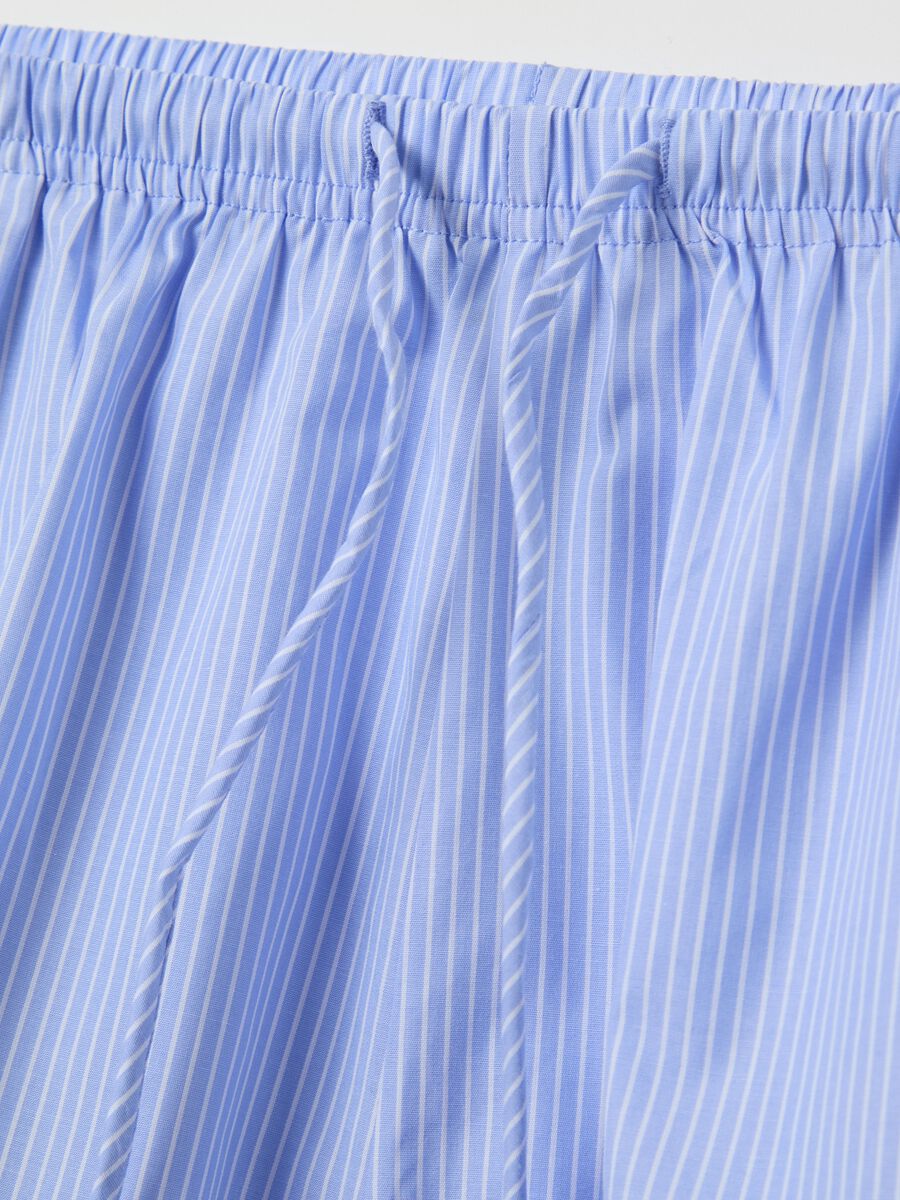 Blue check shorts in cotton_5