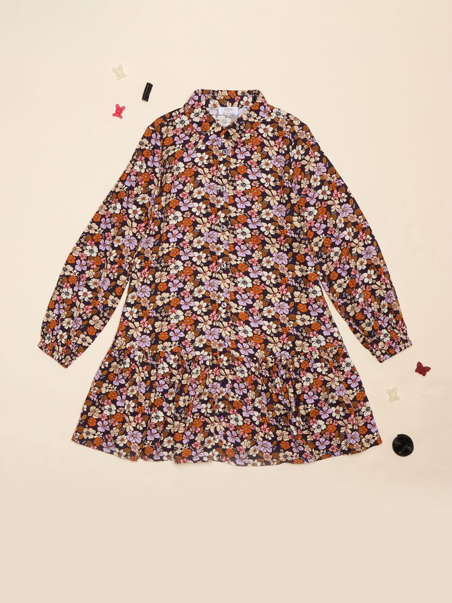 Floral dress in 100% viscose_0