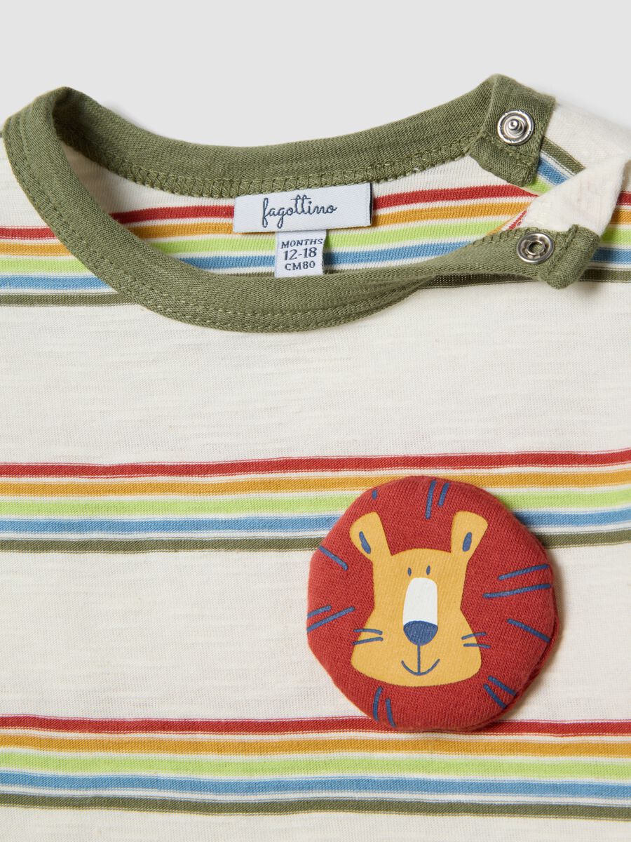 Multicolour pure cotton boys&rsquo; set with lion patch_2