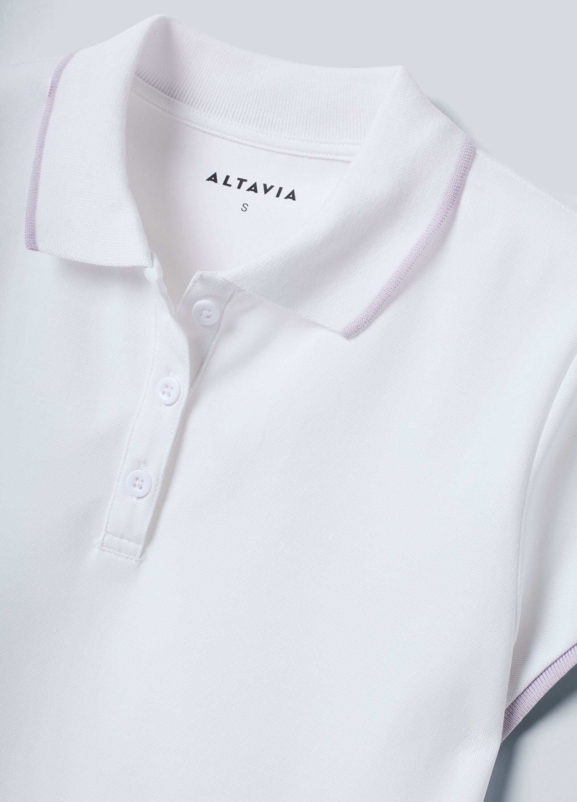 White ALTAVIA COURT sports polo in stretch cotton