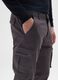 Grey slim fit stretch cotton blend cargo trousers_3