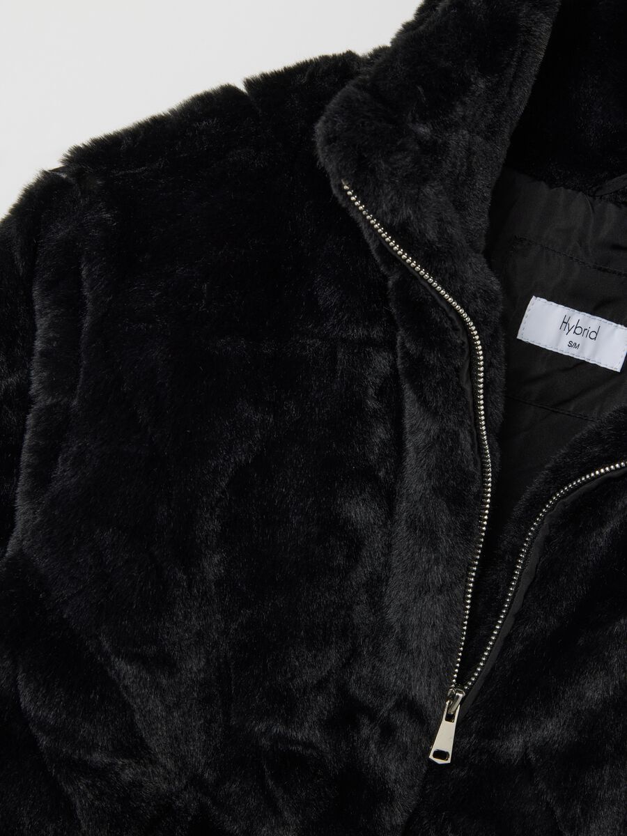 Giacca nera regular fit con zip_5