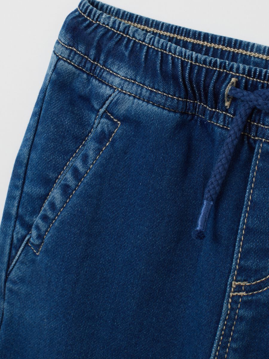 Children's blue denim jogger trousers - regular fit_2