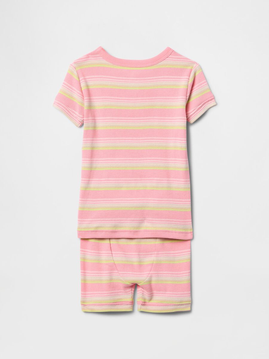 Pink striped cotton pajamas GAP Kids_1