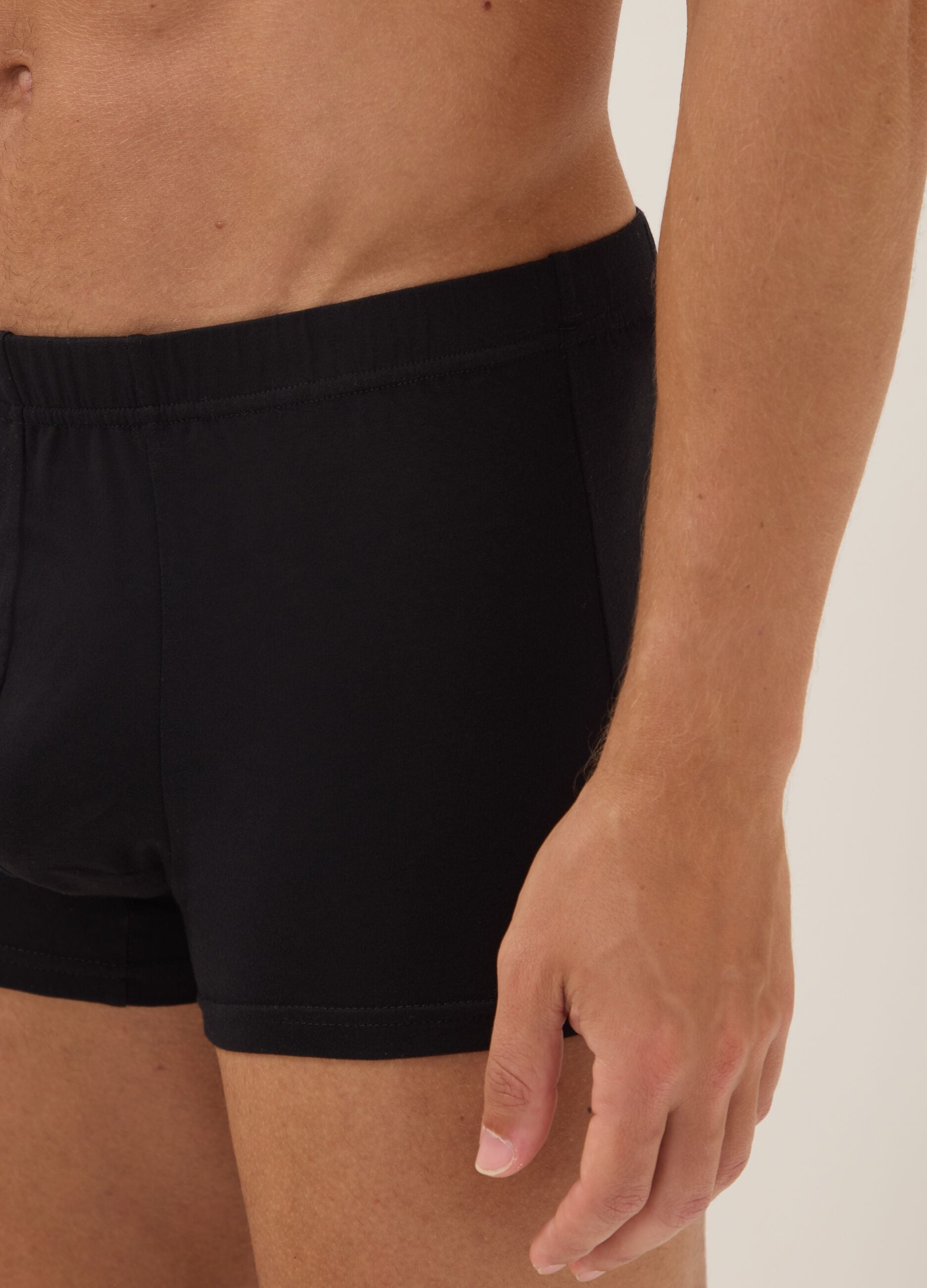 Black organic cotton boxer shorts