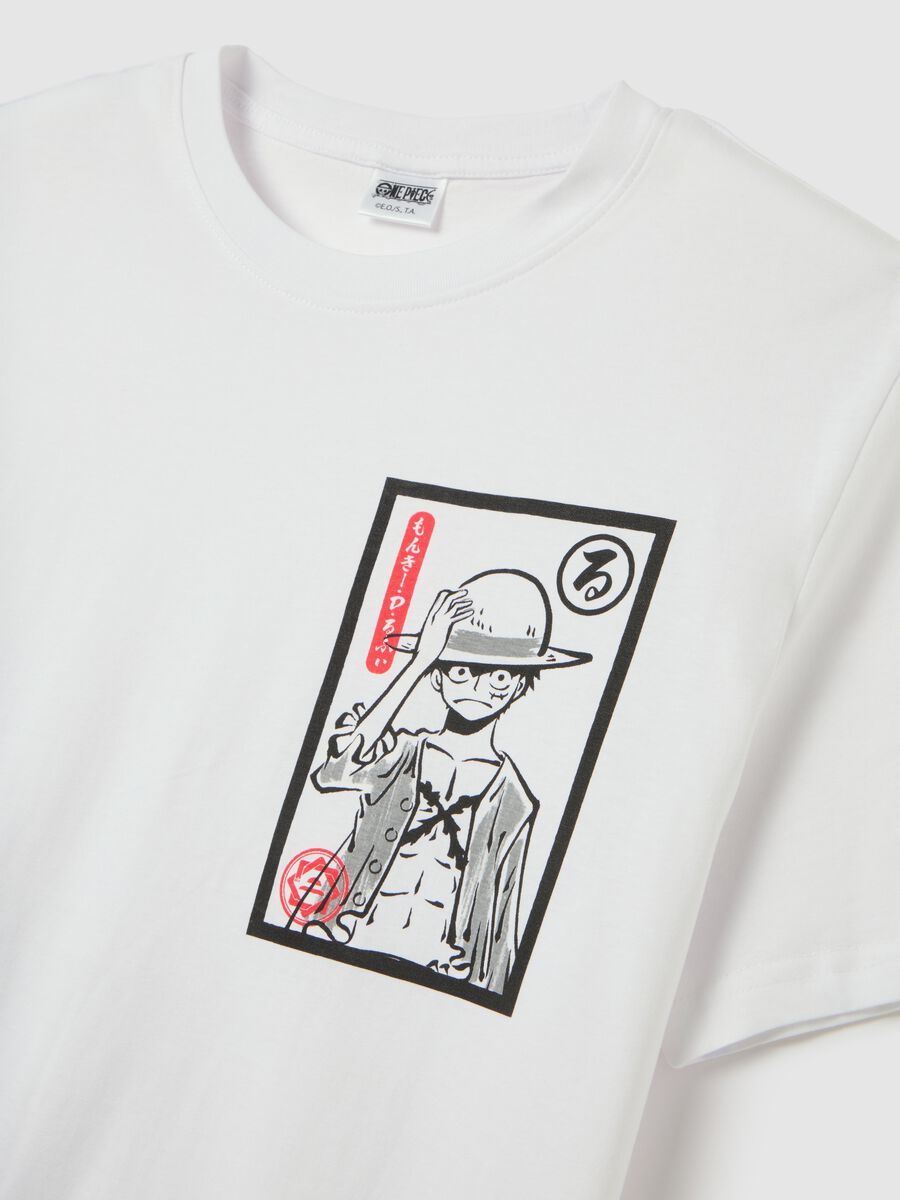 T-shirt da uomo in puro cotone bianca regular fit con stampa nera_5