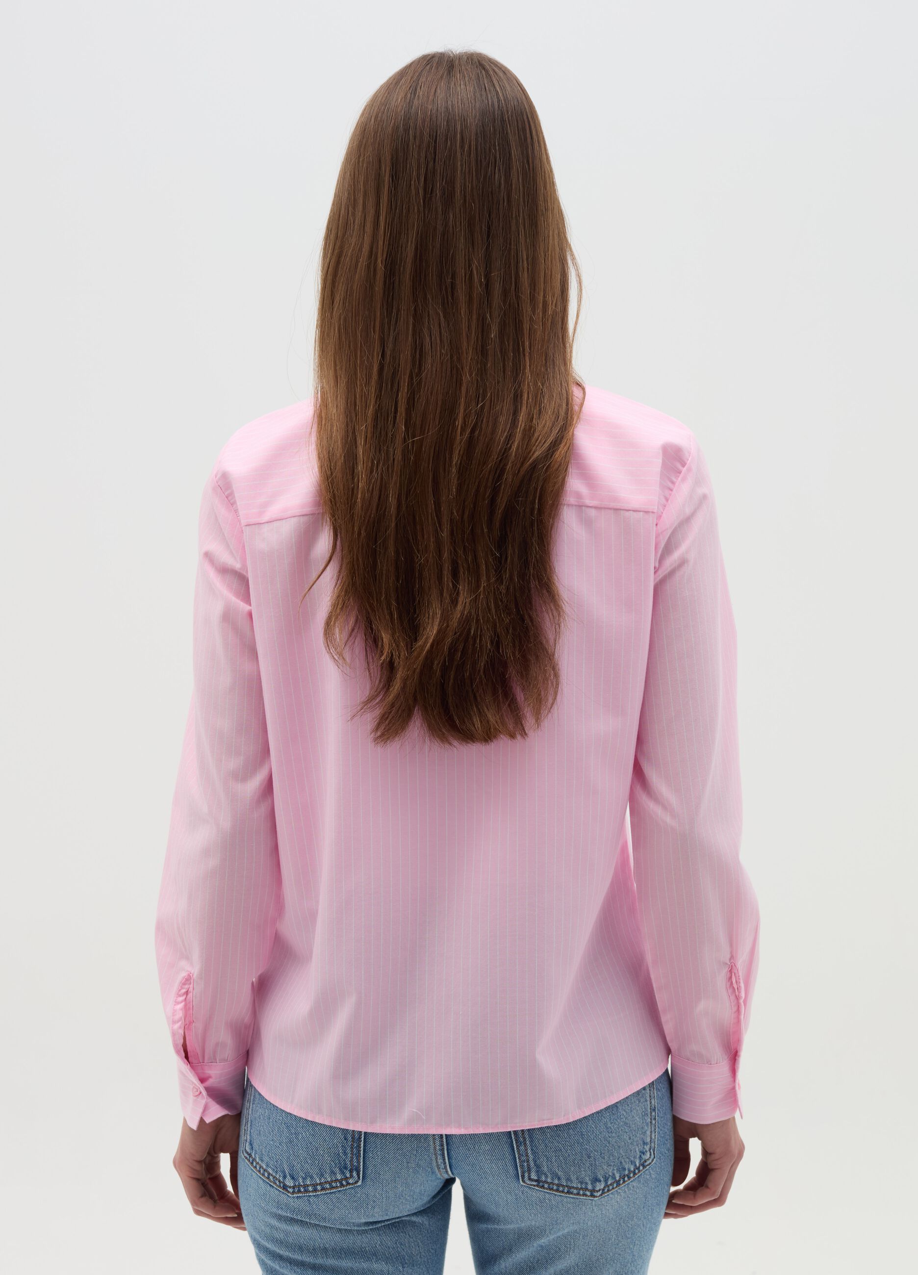 Curvy shirt in cotton blend