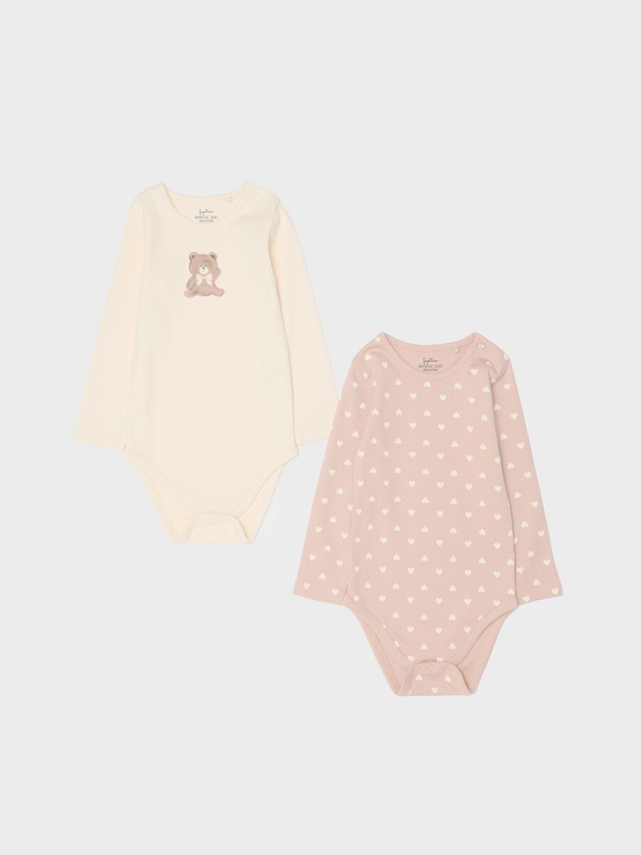Newborn Multicolour Cotton Bodysuit Twin Pack_0