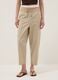 Beige stretch-cotton trousers with elasticated waistband_1