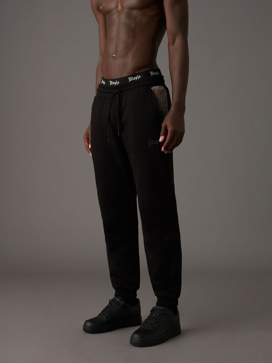 Teddy Reversible Sweatpants Black_2