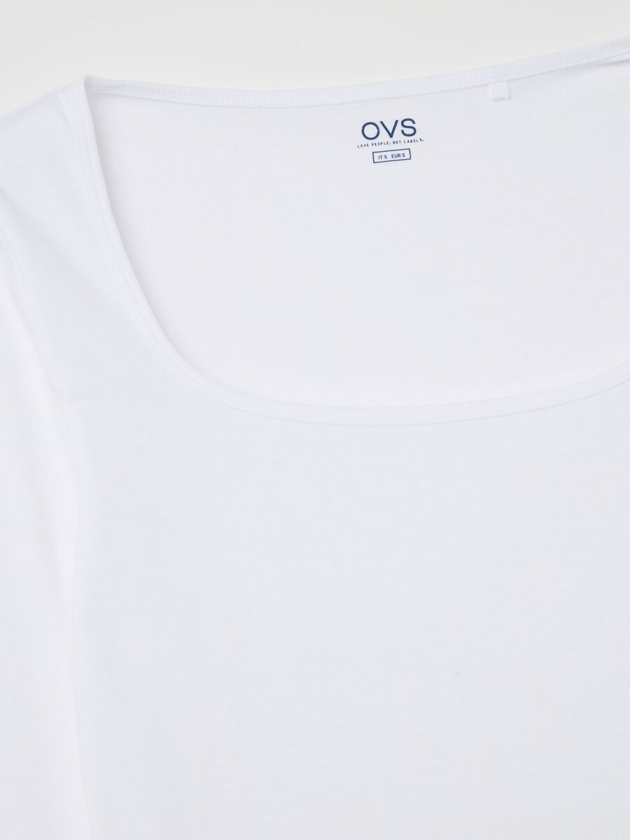 Cotton T-shirt with round neck_5