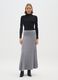 Grey Pleated Long Skirt_0