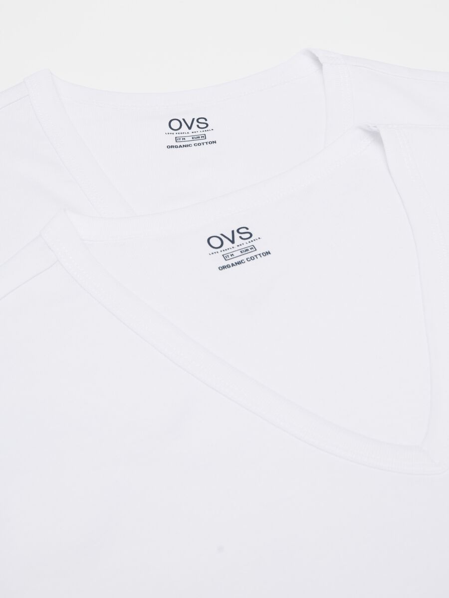Two-pack undershirts with V neck_5