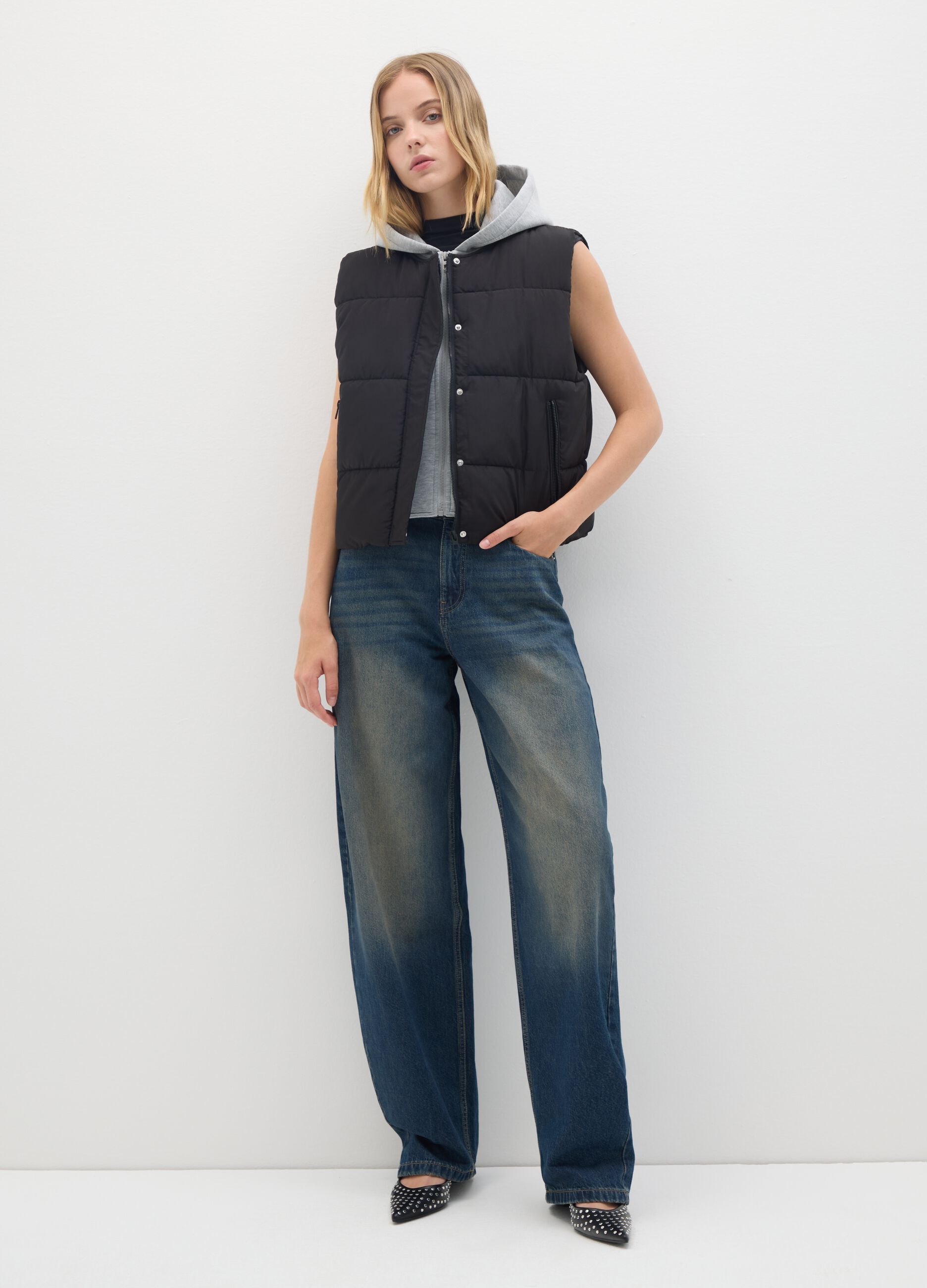 Black Fabric Waistcoat Regular Fit