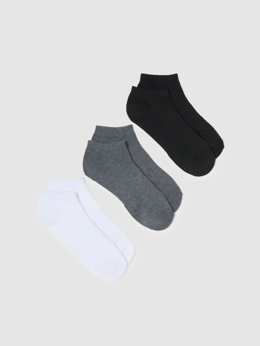 Tripack ankle multicoloured sports socks_0