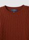 Red cable-knit crew neck jumper, regular fit_5