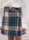 Girls' multicolour check skirt in stretchy flannel_2