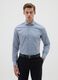 Men's pure cotton light blue slim fit shirt_0