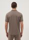 Brown stretch cotton blend polo shirt regular fit_2