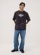 Black pure cotton T-shirt with Mario Kart print_1