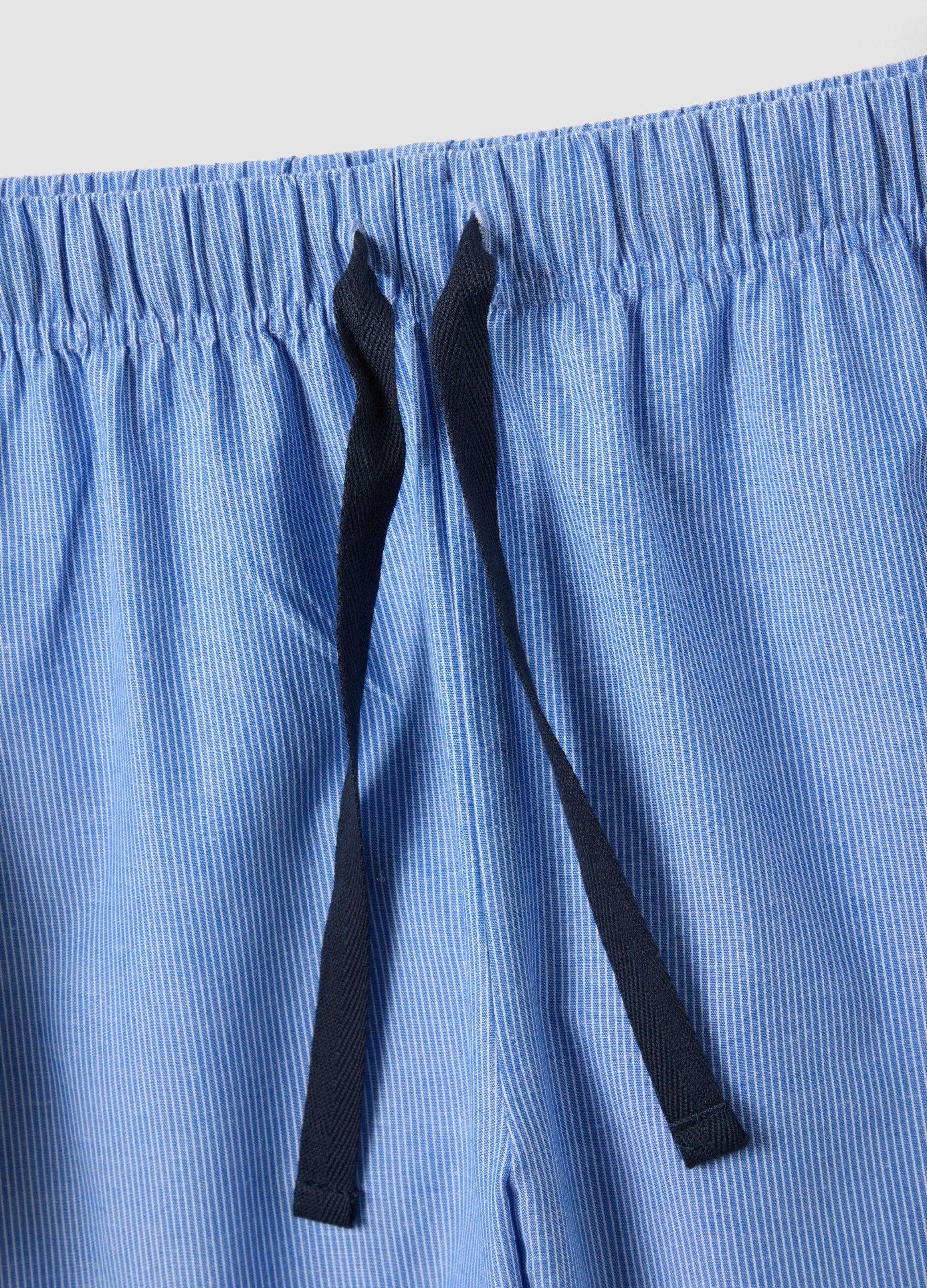 Brown striped organic cotton pyjamas, regular fit