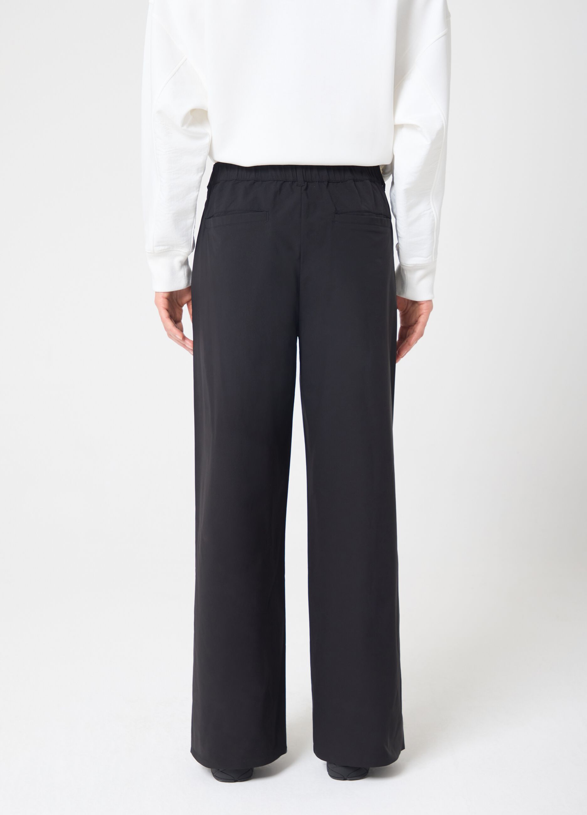 ALTAVIA STUDIO technical fabric wide-leg trousers