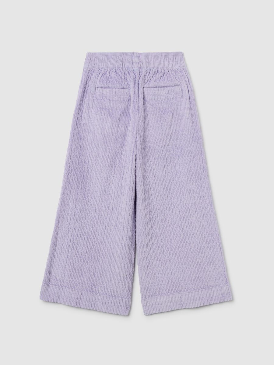 Girls' purple wide leg trousers_1
