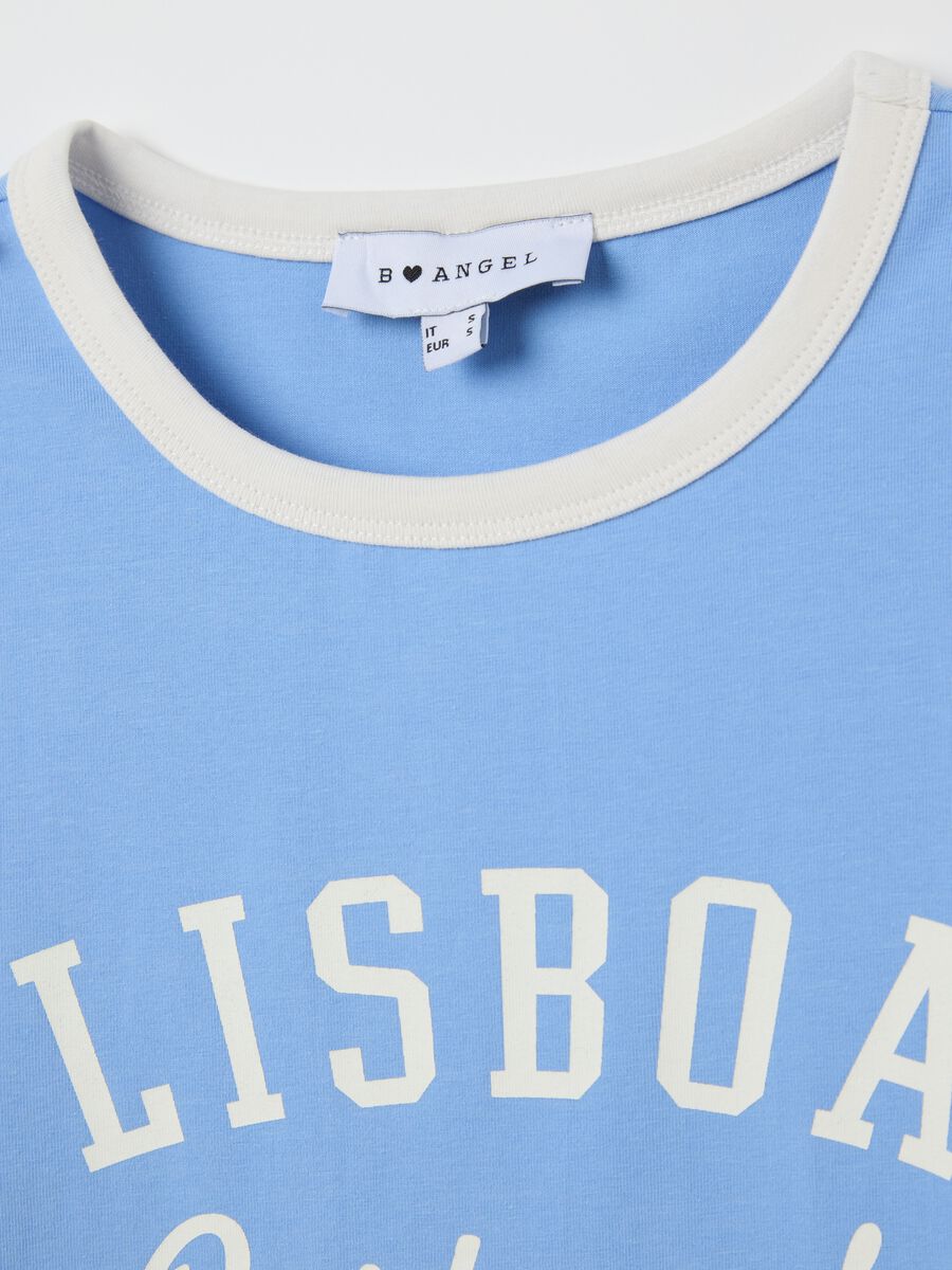 T-shirt with contrasting edging and print_5
