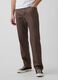 Pantaloni slim fit in misto lino e cotone_0