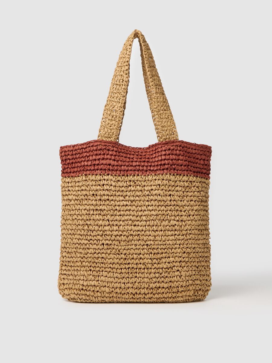 Women's Multicolour Woven Tote Bag_1