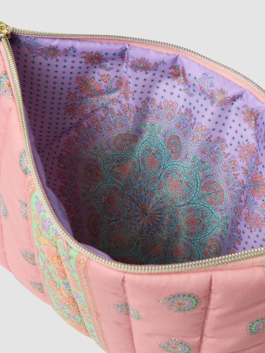 Pink pure cotton pouch with pompom_2