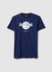 Blue Pure Cotton Regular Fit T-shirt with Hard Rock Cafe Logo_4