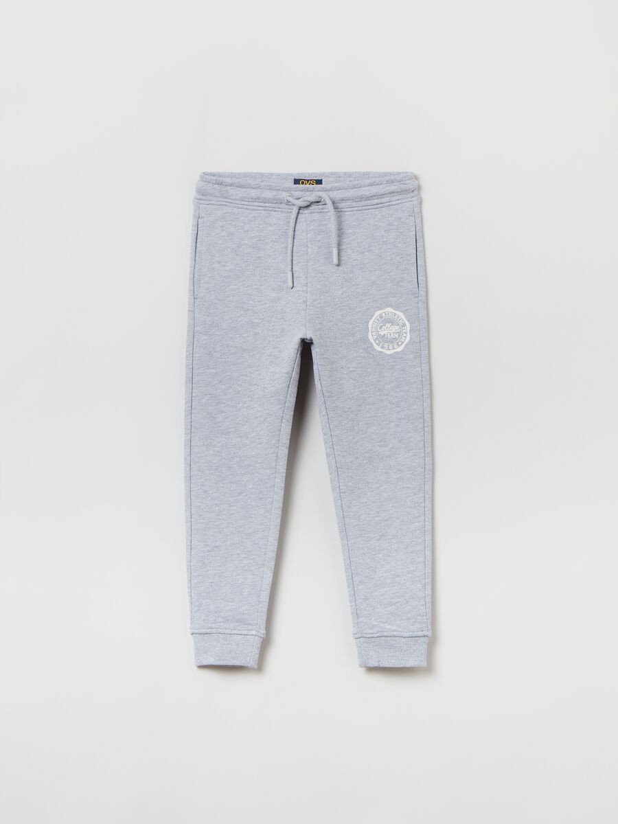 Joggers in felpa con coulisse_0