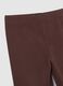 Brown skinny cotton leggings for girls_3